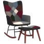 vidaXL Schaukelstuhl mit Hocker Patchwork Stoff vidaXL Schaukelstuhl mit Hocker Patchwork Stoff