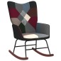 vidaXL Schaukelstuhl mit Hocker Patchwork Stoff vidaXL Schaukelstuhl mit Hocker Patchwork Stoff