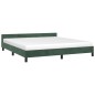 vidaXL Bettgestell mit Kopfteil Dunkelgrün 180x200 cm Samt vidaXL Bettgestell mit Kopfteil Dunkelgrün 180x200 cm Samt