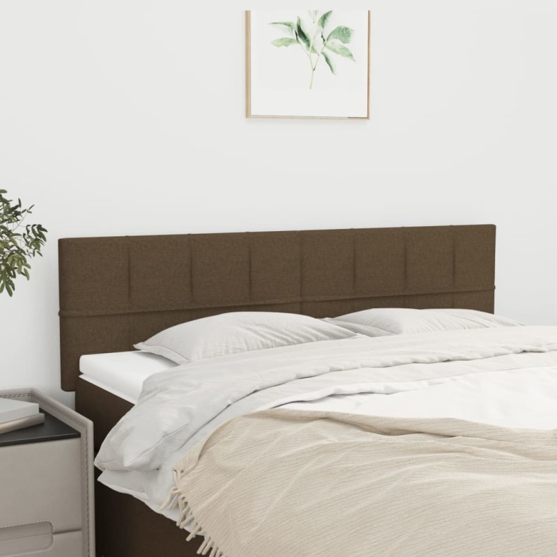 vidaXL Kopfteile 2 Stk. Dunkelbraun 72x5x78/88 cm Stoff vidaXL Kopfteile 2 Stk. Dunkelbraun 72x5x78/88 cm Stoff