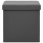 vidaXL Hocker mit Stauraum 2 Stk. Grau PVC vidaXL Hocker mit Stauraum 2 Stk. Grau PVC