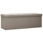 vidaXL Faltbare Sitzbank mit Stauraum Taupe Leinenoptik vidaXL Faltbare Sitzbank mit Stauraum Taupe Leinenoptik