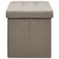 vidaXL Faltbare Sitzbank mit Stauraum Taupe Leinenoptik vidaXL Faltbare Sitzbank mit Stauraum Taupe Leinenoptik