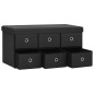 vidaXL Faltbare Sitzbank mit Stauraum Schwarz 76x38x38 cm Leinenoptik vidaXL Faltbare Sitzbank mit Stauraum Schwarz 76x38x38 cm Leinenoptik