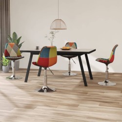 vidaXL Esszimmerstühle 4 Stk. Drehbar Patchwork Stoff