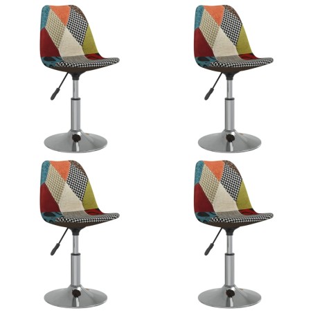 vidaXL Esszimmerstühle 4 Stk. Drehbar Patchwork Stoff