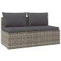 vidaXL Gartensofa 2-Sitzer mit Kissen Grau Poly Rattan vidaXL Gartensofa 2-Sitzer mit Kissen Grau Poly Rattan