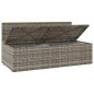vidaXL Gartensofa 2-Sitzer mit Kissen Grau Poly Rattan vidaXL Gartensofa 2-Sitzer mit Kissen Grau Poly Rattan