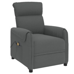 Massagesessel Dunkelgrau Stoff