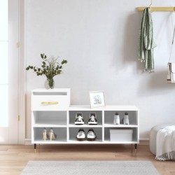 vidaXL Schuhregal Hochglanz-Weiß 102x36x60 cm Holzwerkstoff