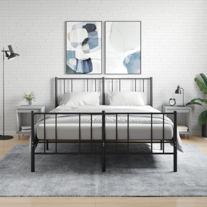 vidaXL Nachttische 2 Stk. Grau Sonoma 40x35x50 cm Holzwerkstoff vidaXL Nachttische 2 Stk. Grau Sonoma 40x35x50 cm Holzwerkstoff