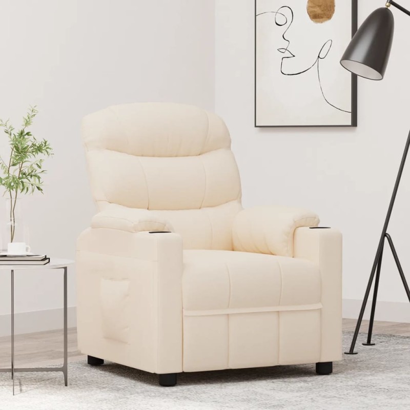Relaxsessel Creme Stoff