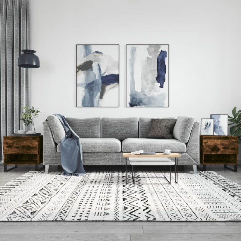 vidaXL Couchtische 2 Stk. Räuchereiche 50x46x50 cm Holzwerkstoff vidaXL Couchtische 2 Stk. Räuchereiche 50x46x50 cm Holzwerkstoff