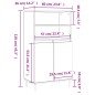vidaXL Highboard Braun Eichen-Optik 60x36x110 cm Holzwerkstoff vidaXL Highboard Braun Eichen-Optik 60x36x110 cm Holzwerkstoff