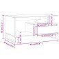 vidaXL Couchtisch Grau Sonoma 90x49x45 cm Holzwerkstoff vidaXL Couchtisch Grau Sonoma 90x49x45 cm Holzwerkstoff