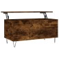vidaXL Couchtisch Räuchereiche 90x44,5x45 cm Holzwerkstoff