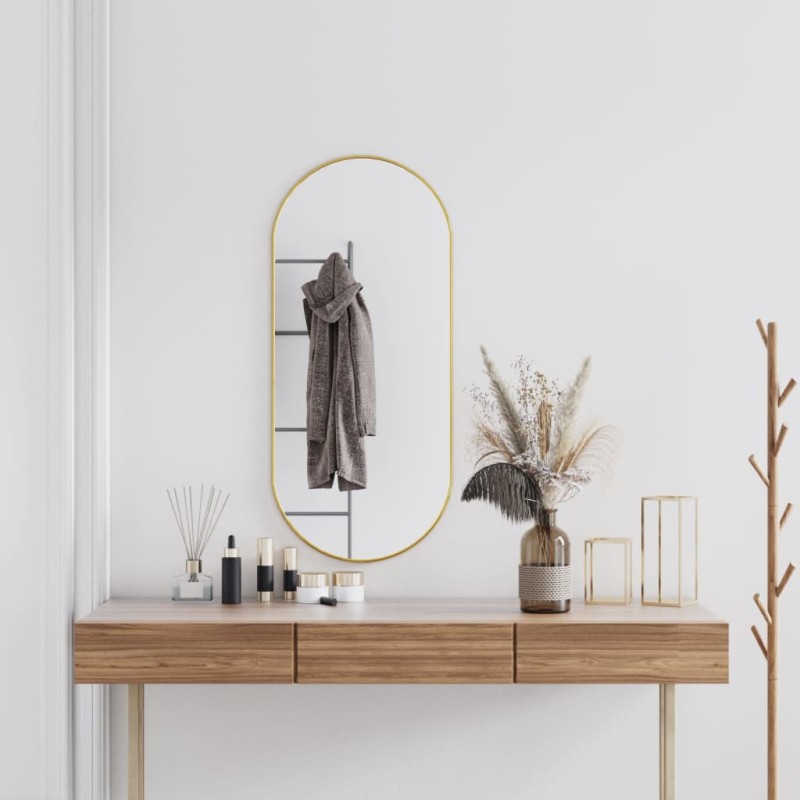 Wandspiegel Golden 100x45 cm Oval Wandspiegel Golden 100x45 cm Oval