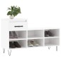 vidaXL Schuhregal Hochglanz-Weiß 102x36x60 cm Holzwerkstoff vidaXL Schuhregal Hochglanz-Weiß 102x36x60 cm Holzwerkstoff