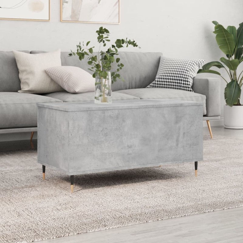 vidaXL Couchtisch Betongrau 90x44,5x45 cm Holzwerkstoff vidaXL Couchtisch Betongrau 90x44,5x45 cm Holzwerkstoff