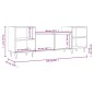 vidaXL TV-Schrank Räuchereiche 160x35x55 cm Holzwerkstoff vidaXL TV-Schrank Räuchereiche 160x35x55 cm Holzwerkstoff