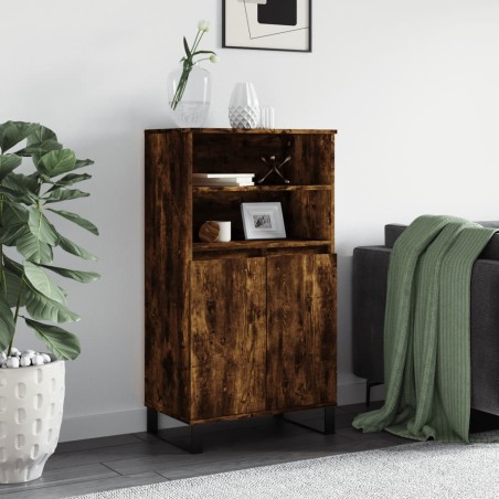 vidaXL Highboard Räuchereiche 60x36x110 cm Holzwerkstoff