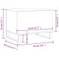 vidaXL Couchtisch Weiß 60x44,5x45 cm Holzwerkstoff vidaXL Couchtisch Weiß 60x44,5x45 cm Holzwerkstoff