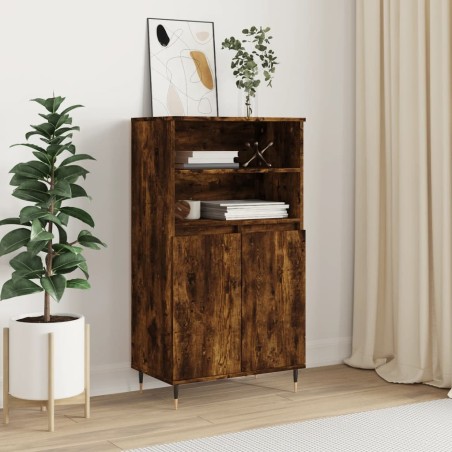vidaXL Highboard Räuchereiche 60x36x110 cm Holzwerkstoff