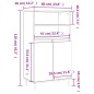 vidaXL Highboard Räuchereiche 60x36x110 cm Holzwerkstoff vidaXL Highboard Räuchereiche 60x36x110 cm Holzwerkstoff
