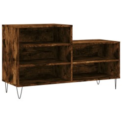 vidaXL Schuhregal Räuchereiche 102x36x60 cm Holzwerkstoff