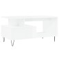 vidaXL Couchtisch Hochglanz-Weiß 90x49x45 cm Holzwerkstoff vidaXL Couchtisch Hochglanz-Weiß 90x49x45 cm Holzwerkstoff