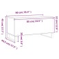 vidaXL Couchtisch Weiß 90x44,5x45 cm Holzwerkstoff vidaXL Couchtisch Weiß 90x44,5x45 cm Holzwerkstoff