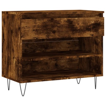 vidaXL Schuhregal Räuchereiche 70x36x60 cm Holzwerkstoff