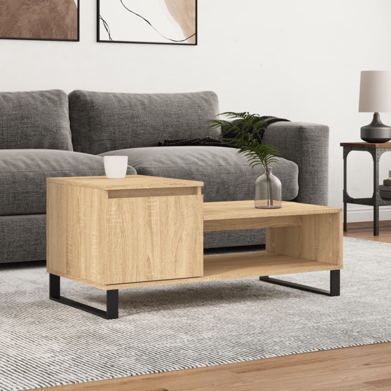 vidaXL Couchtisch Sonoma-Eiche 100x50x45 cm Holzwerkstoff vidaXL Couchtisch Sonoma-Eiche 100x50x45 cm Holzwerkstoff
