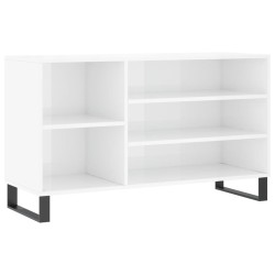 vidaXL Schuhregal Hochglanz-Weiß 102x36x60 cm Holzwerkstoff