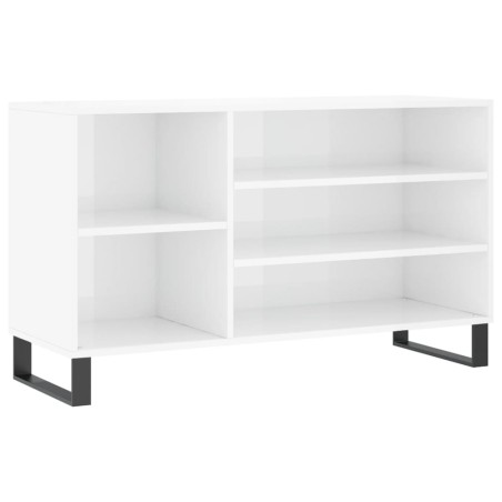 vidaXL Schuhregal Hochglanz-Weiß 102x36x60 cm Holzwerkstoff
