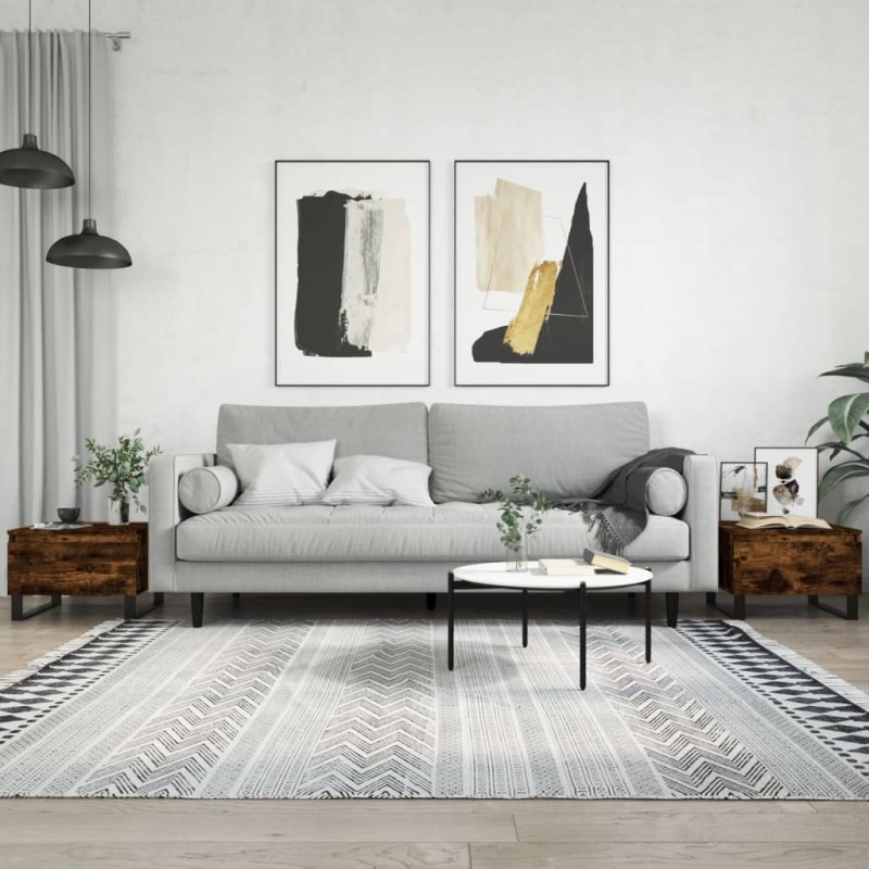 vidaXL Couchtische 2 Stk. Räuchereiche 50x46x35 cm Holzwerkstoff vidaXL Couchtische 2 Stk. Räuchereiche 50x46x35 cm Holzwerkstoff