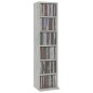 vidaXL CD-Schrank Betongrau 21x20x88 cm Holzwerkstoff vidaXL CD-Schrank Betongrau 21x20x88 cm Holzwerkstoff