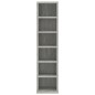 vidaXL CD-Schrank Betongrau 21x20x88 cm Holzwerkstoff vidaXL CD-Schrank Betongrau 21x20x88 cm Holzwerkstoff