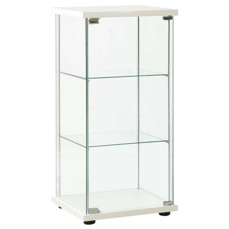 vidaXL Vitrine Hartglas Weiß vidaXL Vitrine Hartglas Weiß