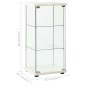 vidaXL Vitrine Hartglas Weiß vidaXL Vitrine Hartglas Weiß
