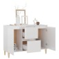 vidaXL Sideboard Hochglanz-Weiß 101x35x70 cm Holzwerkstoff vidaXL Sideboard Hochglanz-Weiß 101x35x70 cm Holzwerkstoff