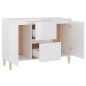 vidaXL Sideboard Hochglanz-Weiß 101x35x70 cm Holzwerkstoff vidaXL Sideboard Hochglanz-Weiß 101x35x70 cm Holzwerkstoff
