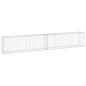 vidaXL Gabionenwand mit Abdeckung Verzinkter Stahl 300x30x50 cm vidaXL Gabionenwand mit Abdeckung Verzinkter Stahl 300x30x50 cm