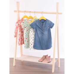 Storage solutions Kleiderständer für Kinder mit 1 Ablage Kiefernholz