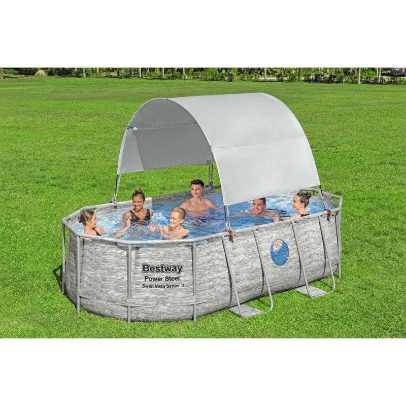 Bestway Sonnendach für Aufstellpools Weiß Bestway Sonnendach für Aufstellpools Weiß