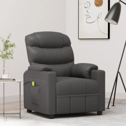 Massagesessel Grau Kunstleder