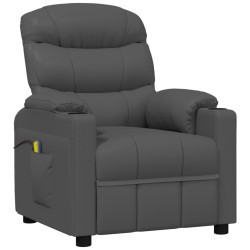 Massagesessel Grau Kunstleder