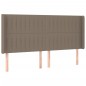 vidaXL LED Kopfteil Taupe 163x16x118/128 cm Stoff vidaXL LED Kopfteil Taupe 163x16x118/128 cm Stoff