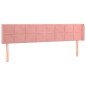 vidaXL LED Kopfteil Rosa 183x16x78/88 cm Samt vidaXL LED Kopfteil Rosa 183x16x78/88 cm Samt