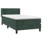 vidaXL Boxspringbett mit Matratze Dunkelgrün 90x190 cm Samt vidaXL Boxspringbett mit Matratze Dunkelgrün 90x190 cm Samt